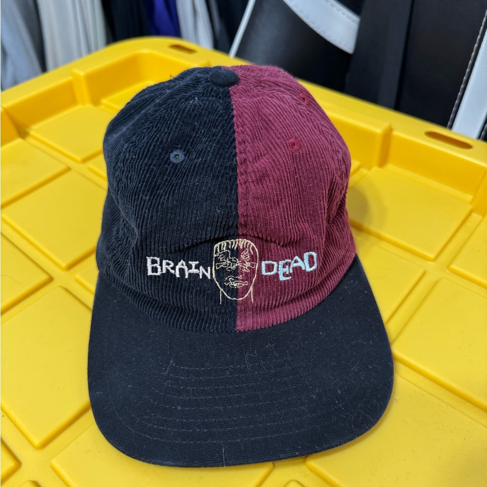 Brain Dead Two-Tone Black and Burgundy Cap